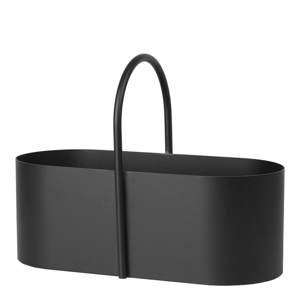 Ferm Living - Grip Korg i Plåt 26,3x35x17 cm Svart
