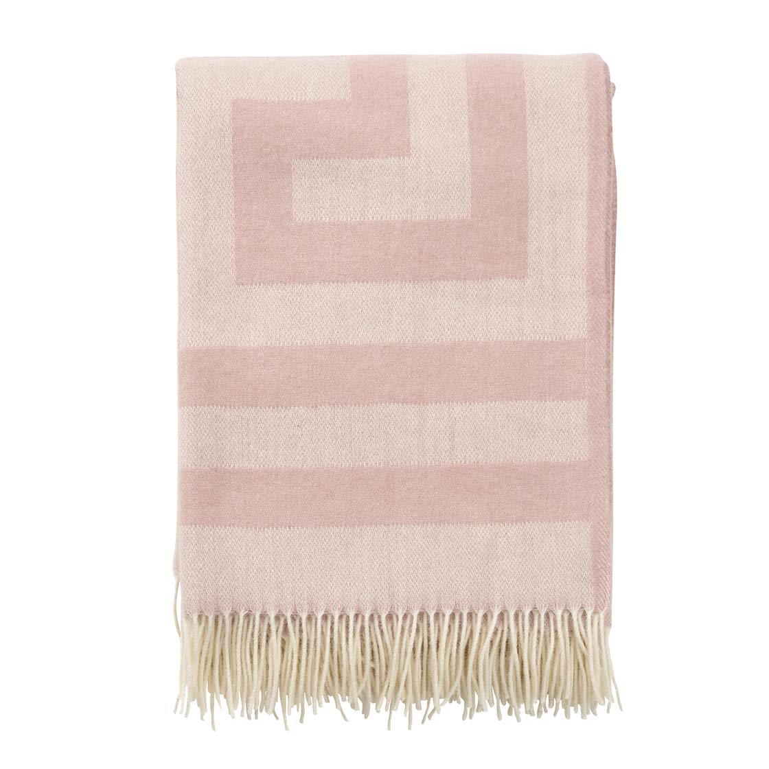 Ullpläd premium Memphis rosa Klippan Yllefabrik