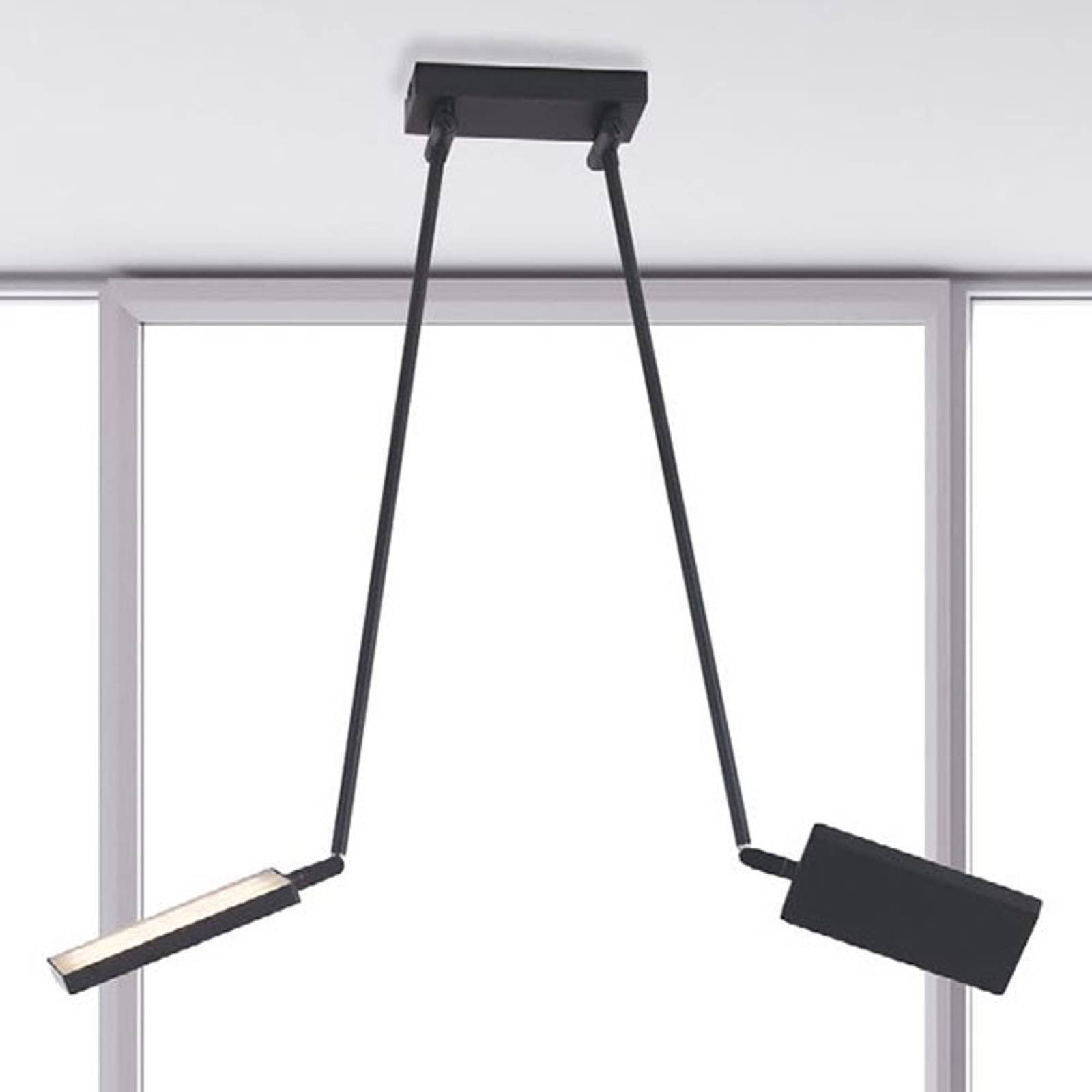 LED-taklampa Book, svart