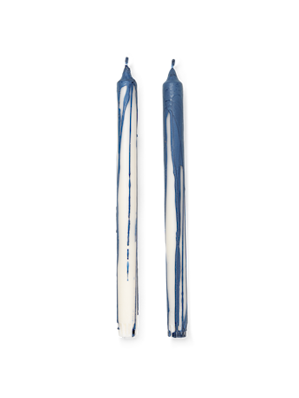 Dryp Candles Ljus Set om 2 Deep Blue