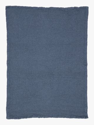 Waffle kökshandduk denimblå