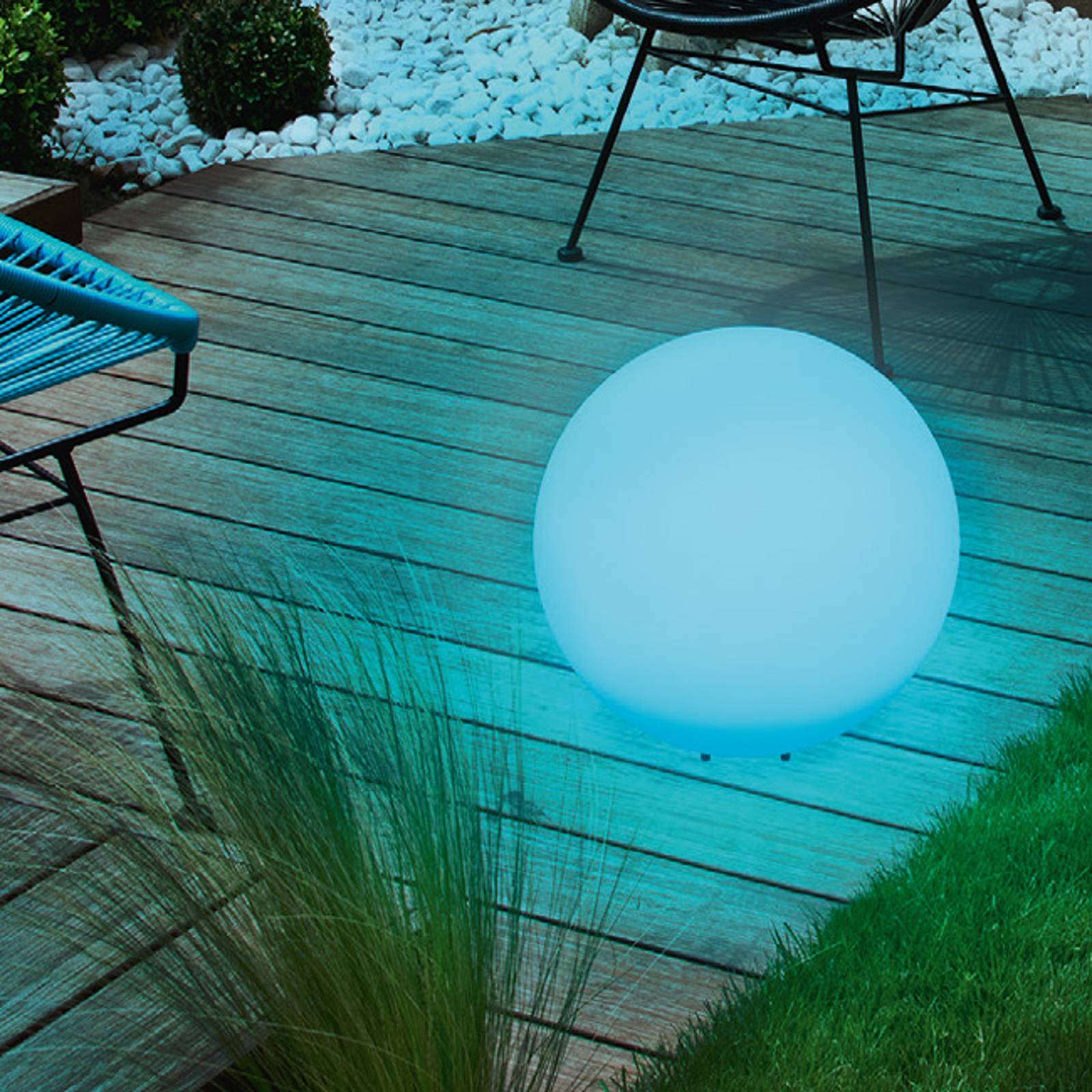 Dekorativ solar-lampkula Mega Ball 40 cm