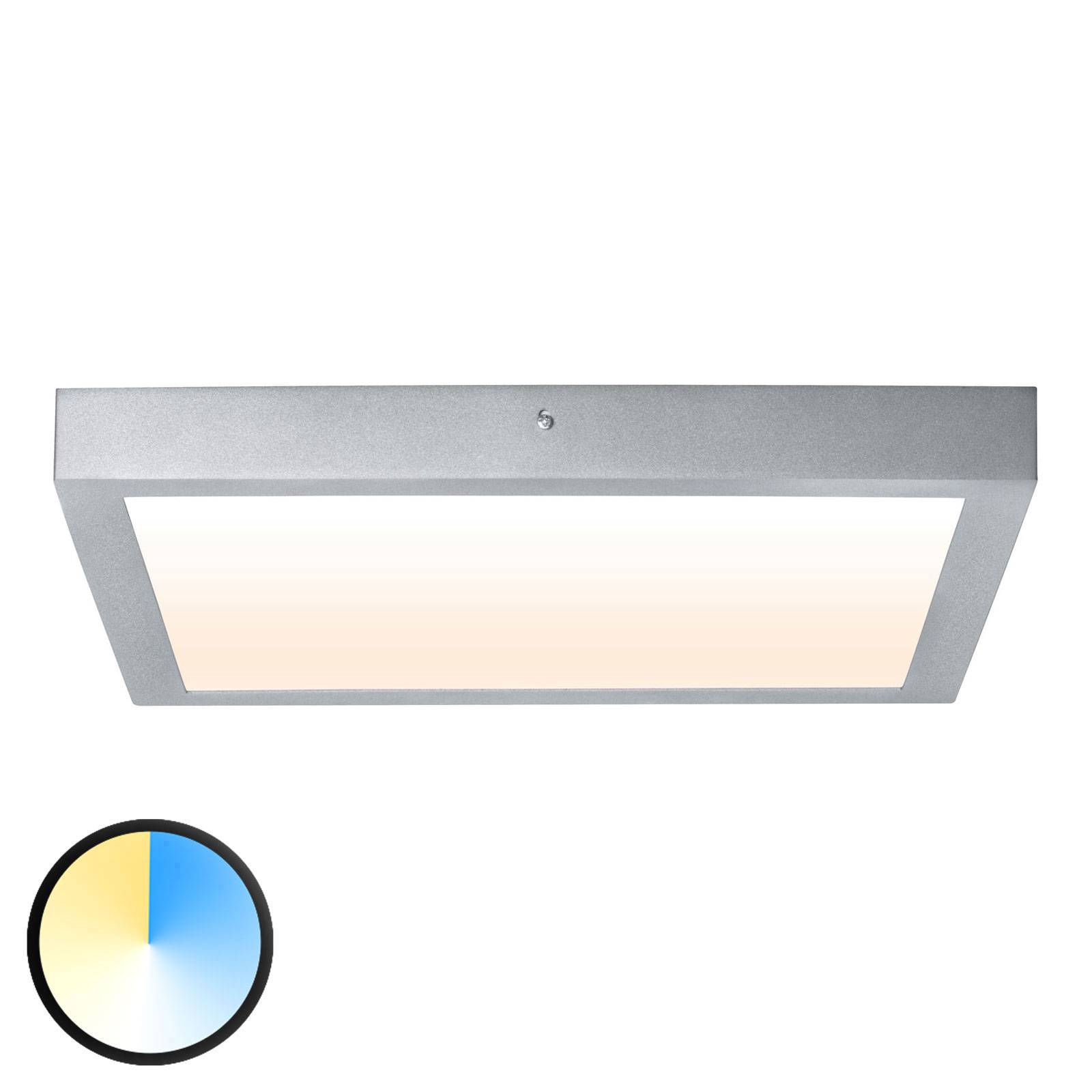 Paulmann Carpo LED-taklampa krom 40 x 40 cm