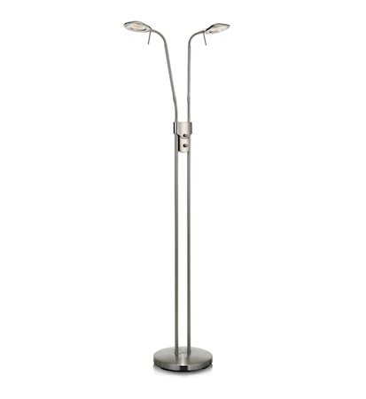 Hudson Golvlampa 2 Ljus Stål