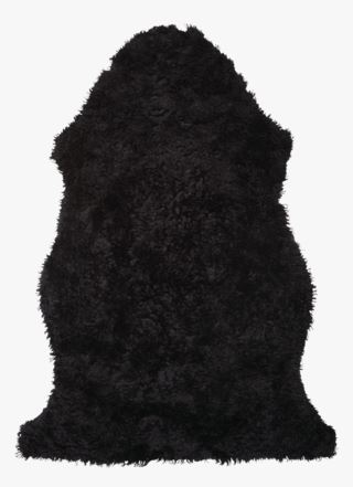 Curly fårskinn svart