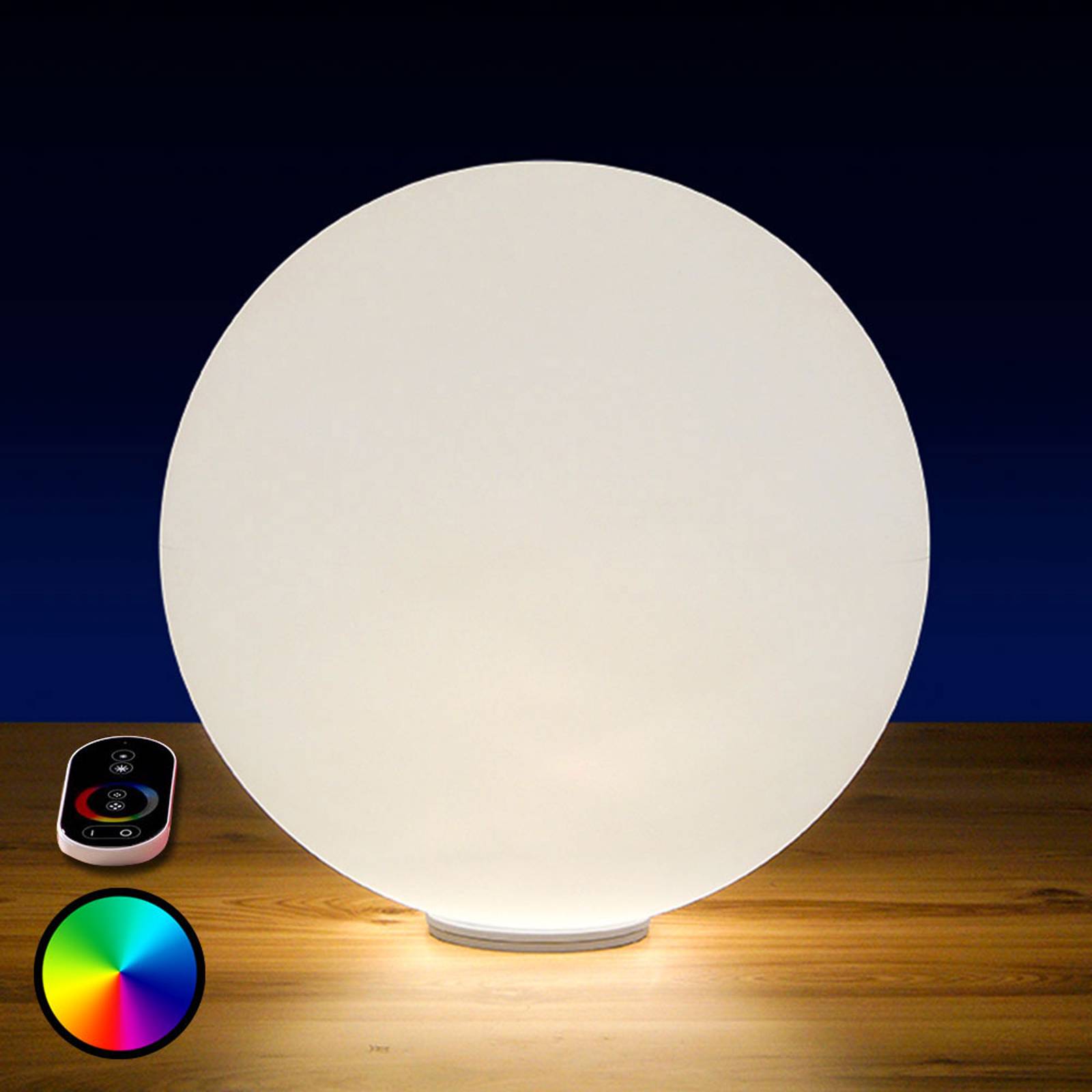 RGB-LED-kula Snowball för utomhus, batteri, 40 cm
