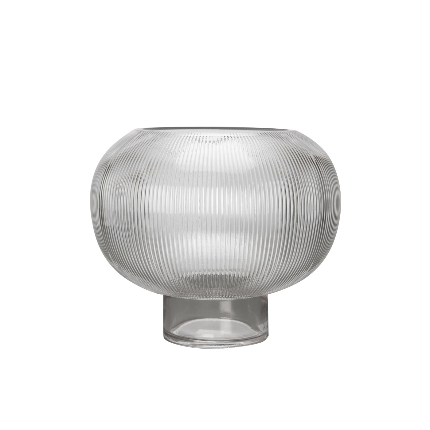 Glasvas räfflat glas Sphere By ON