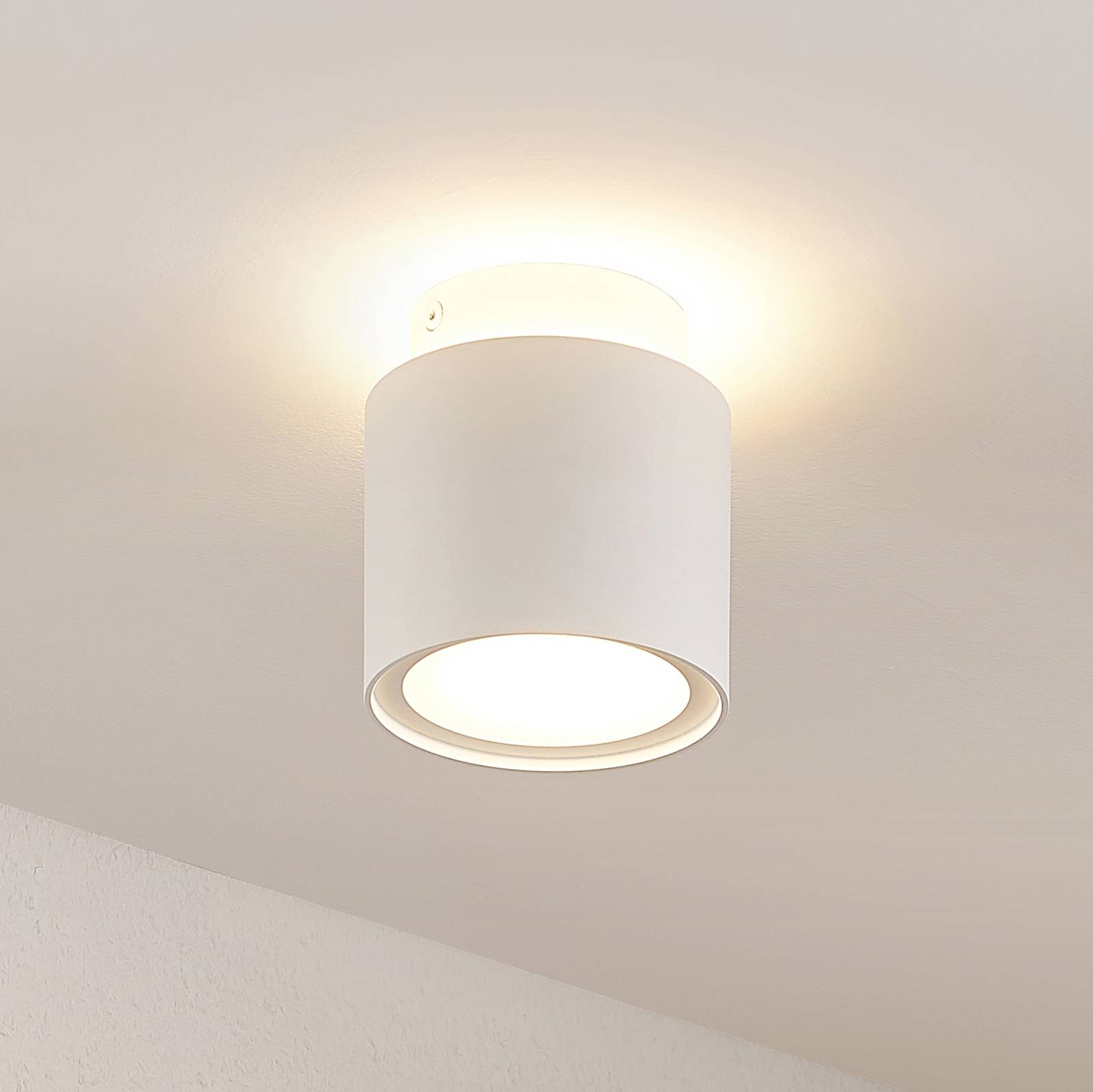 Arcchio Walisa LED-taklampa, mjölkglas, vit
