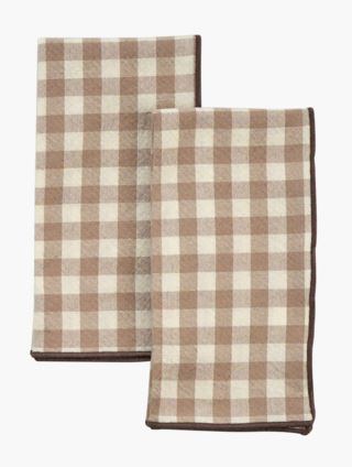 Heidi 2-pack tygservetter brun