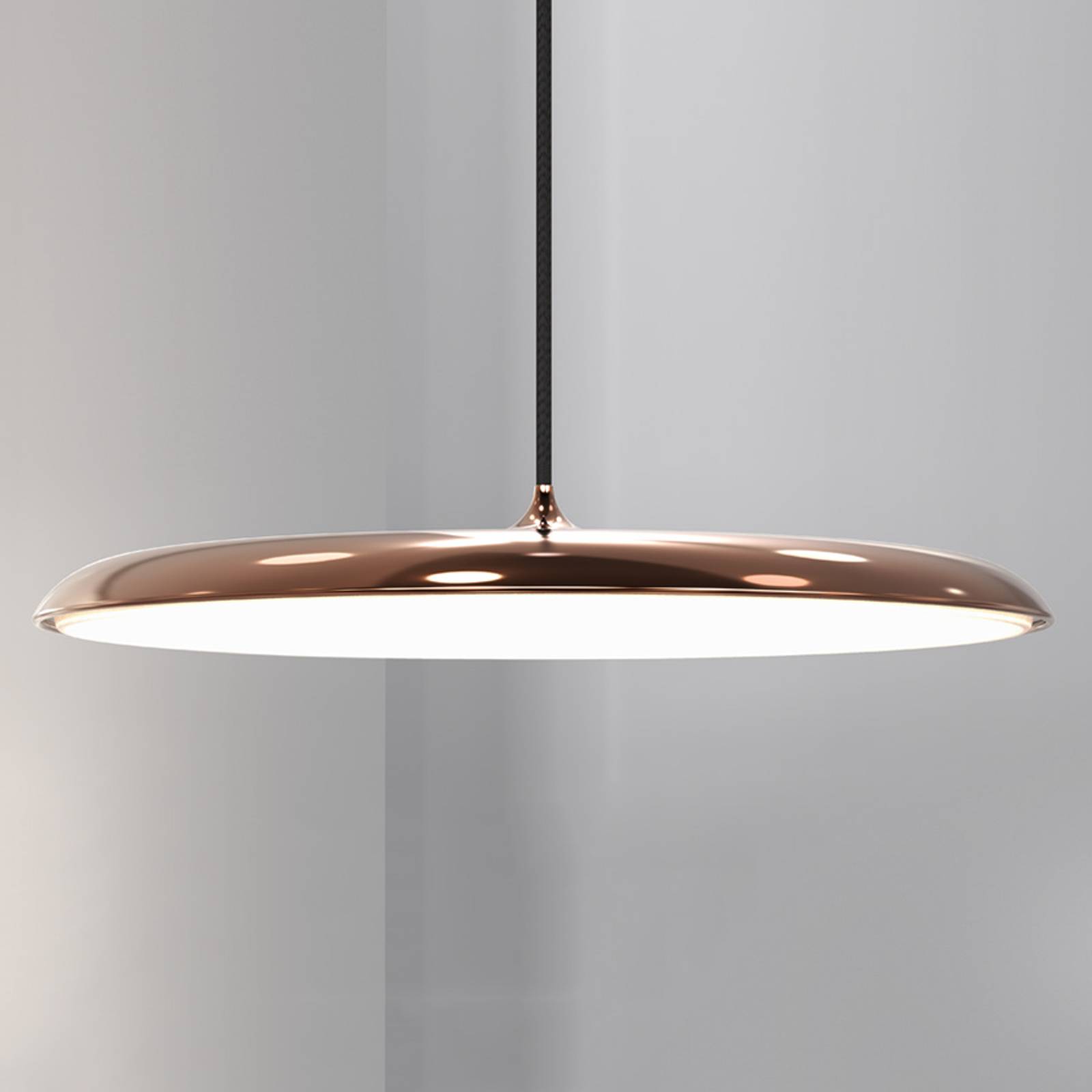 Artist 40 - platt LED-taklampa, koppar