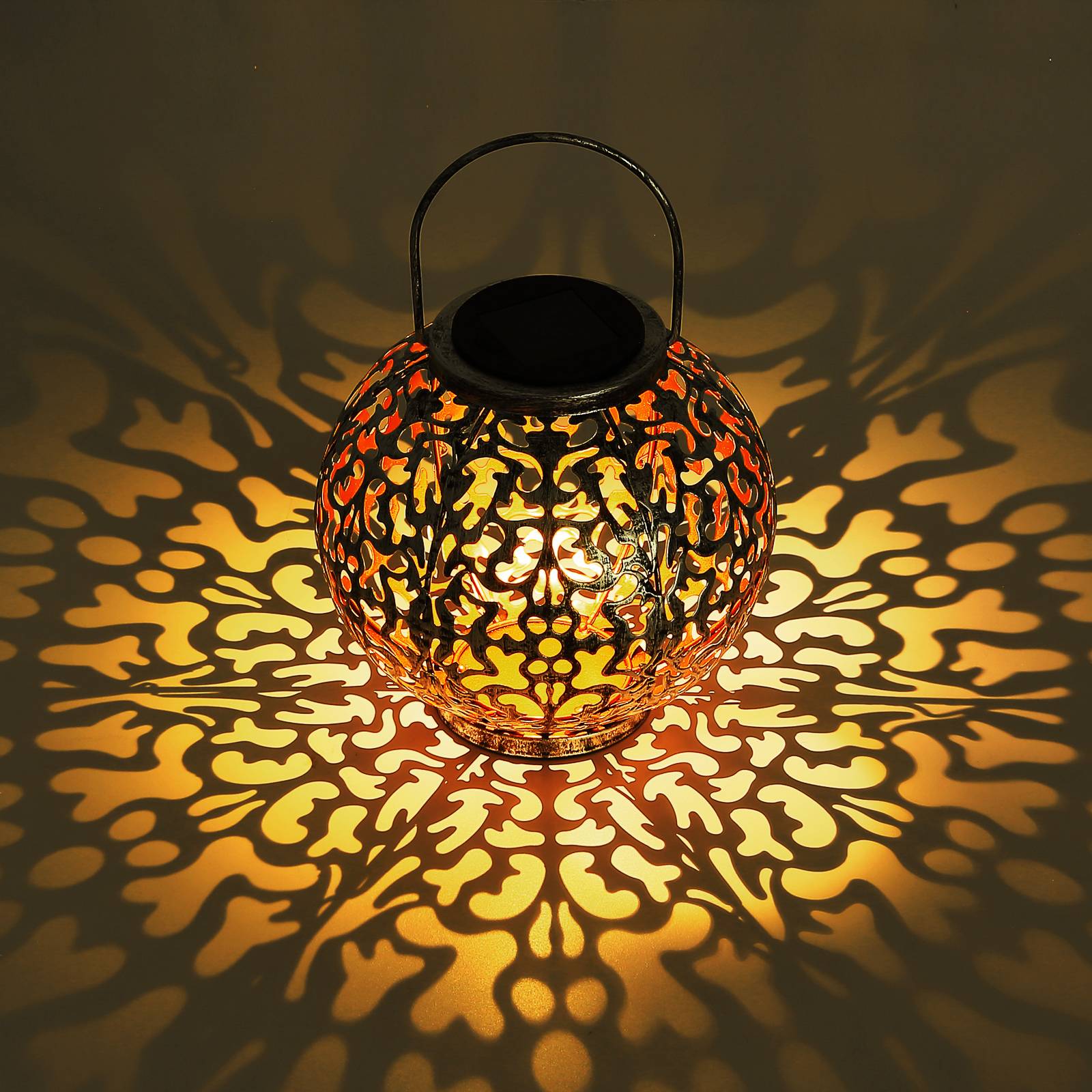 LED-solcellsdekorationskula 36742 stansning silver