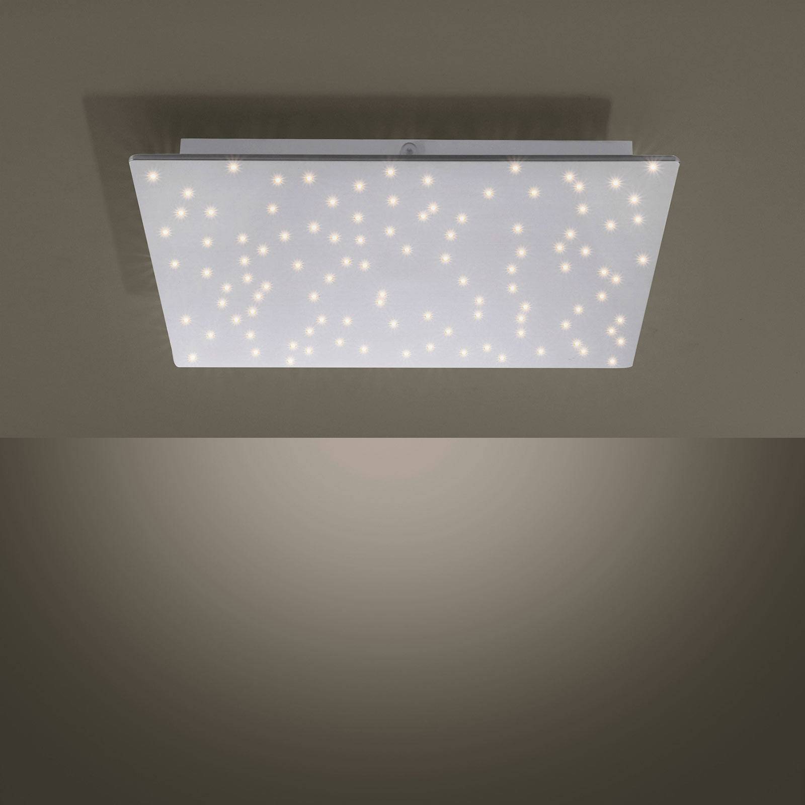 LED-taklampa Sparkle, justerbar vitfärg, 45x45 cm