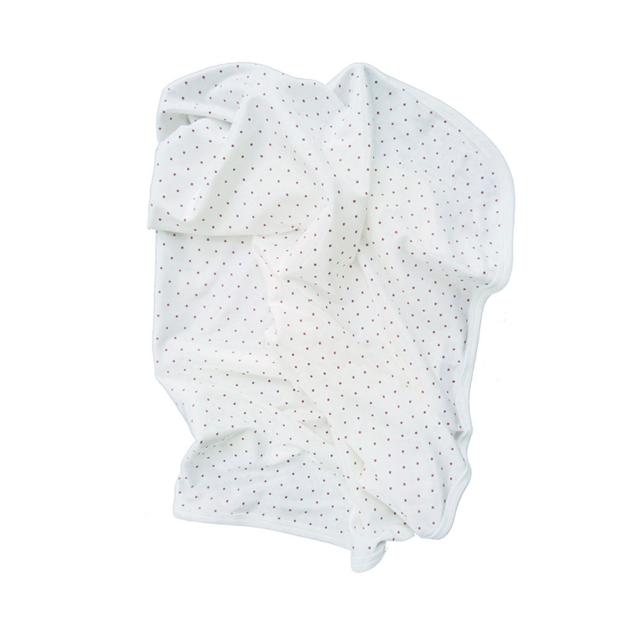 Babyfilt vit/rosa dotty GOTS, 70x80 cm