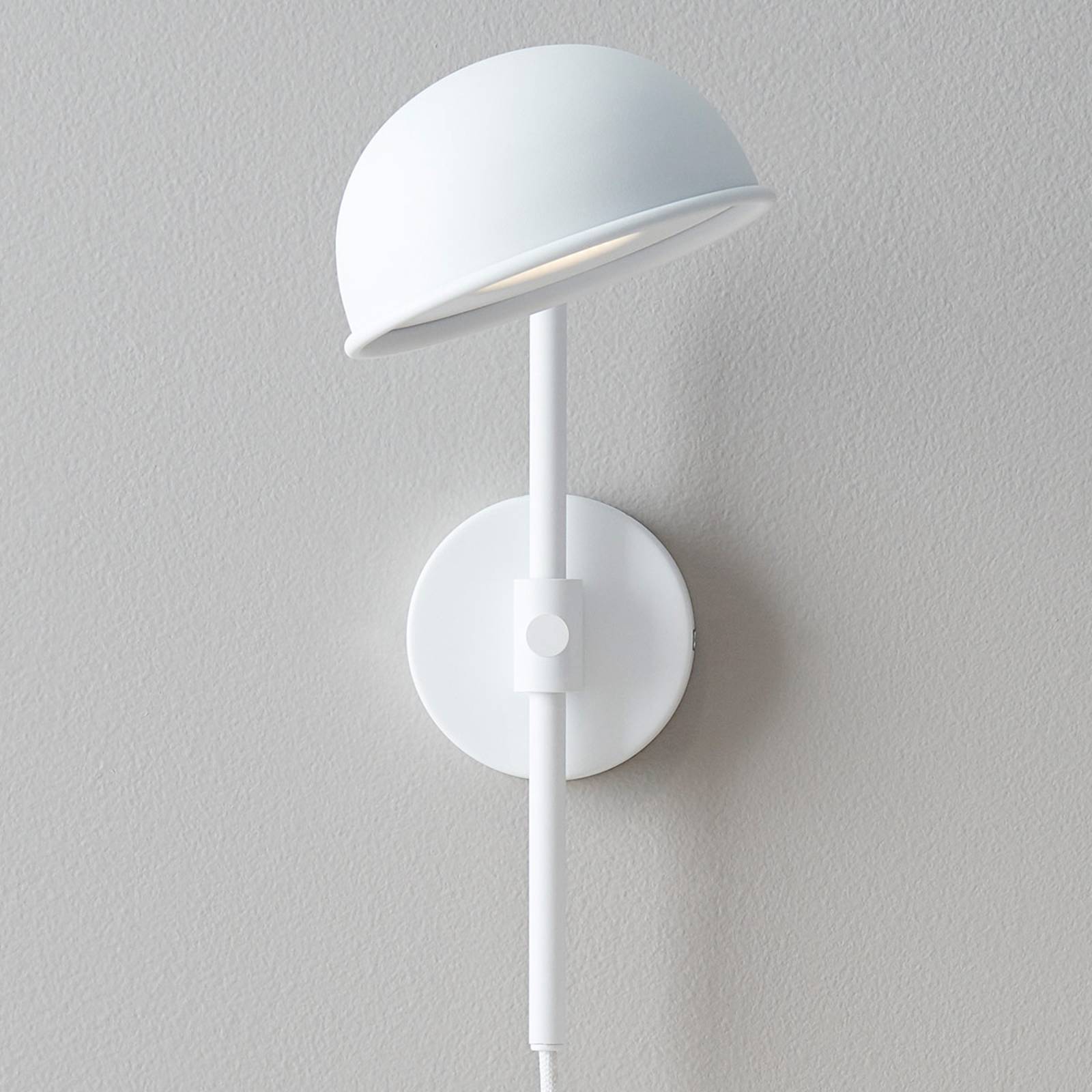 LED-vägglampa Bolero med dimmer, vit