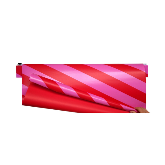 Fantasiklubben Presentpapper 66cm x 10m Candy land rosa/röd