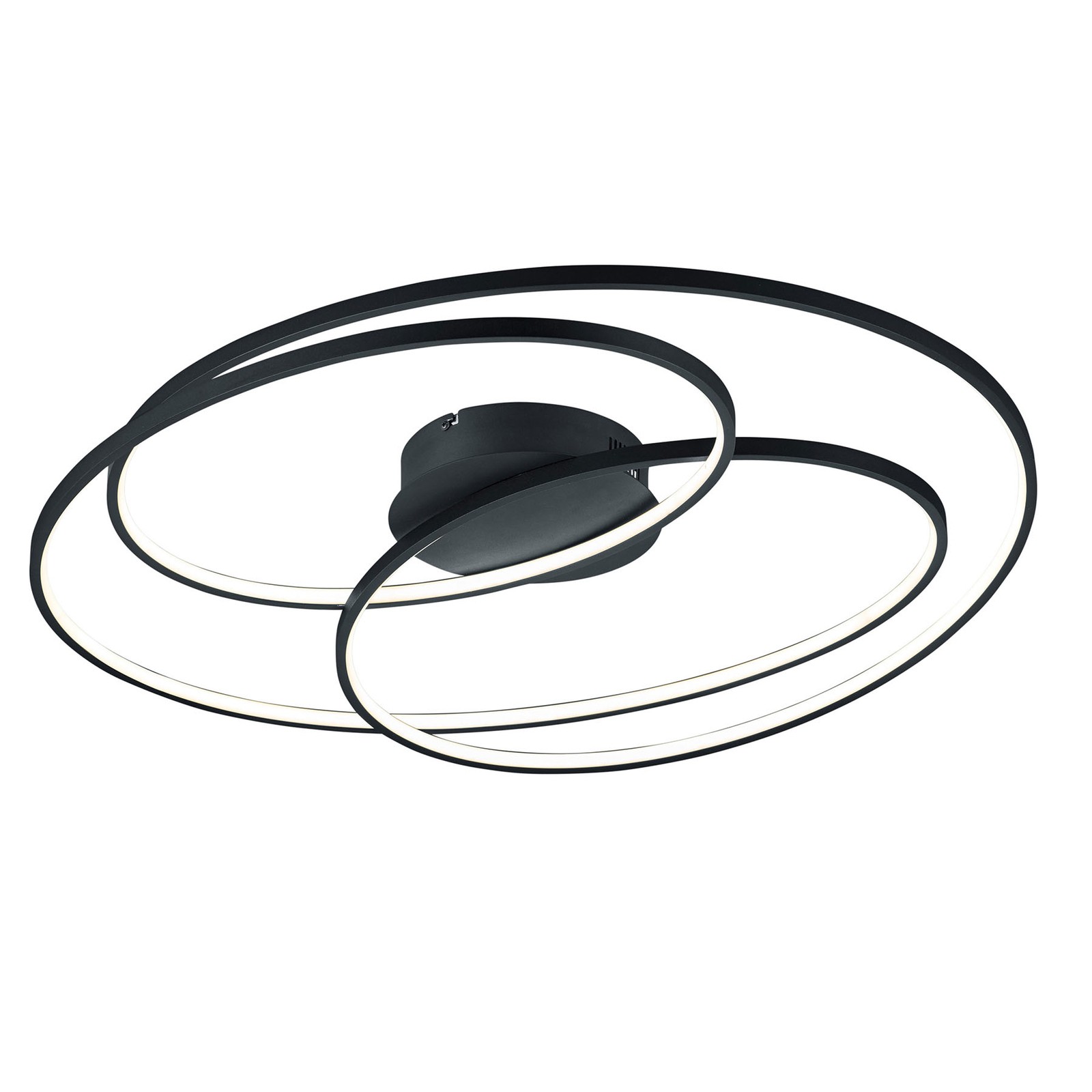LED-taklampa Gale, 80 cm, svart matt