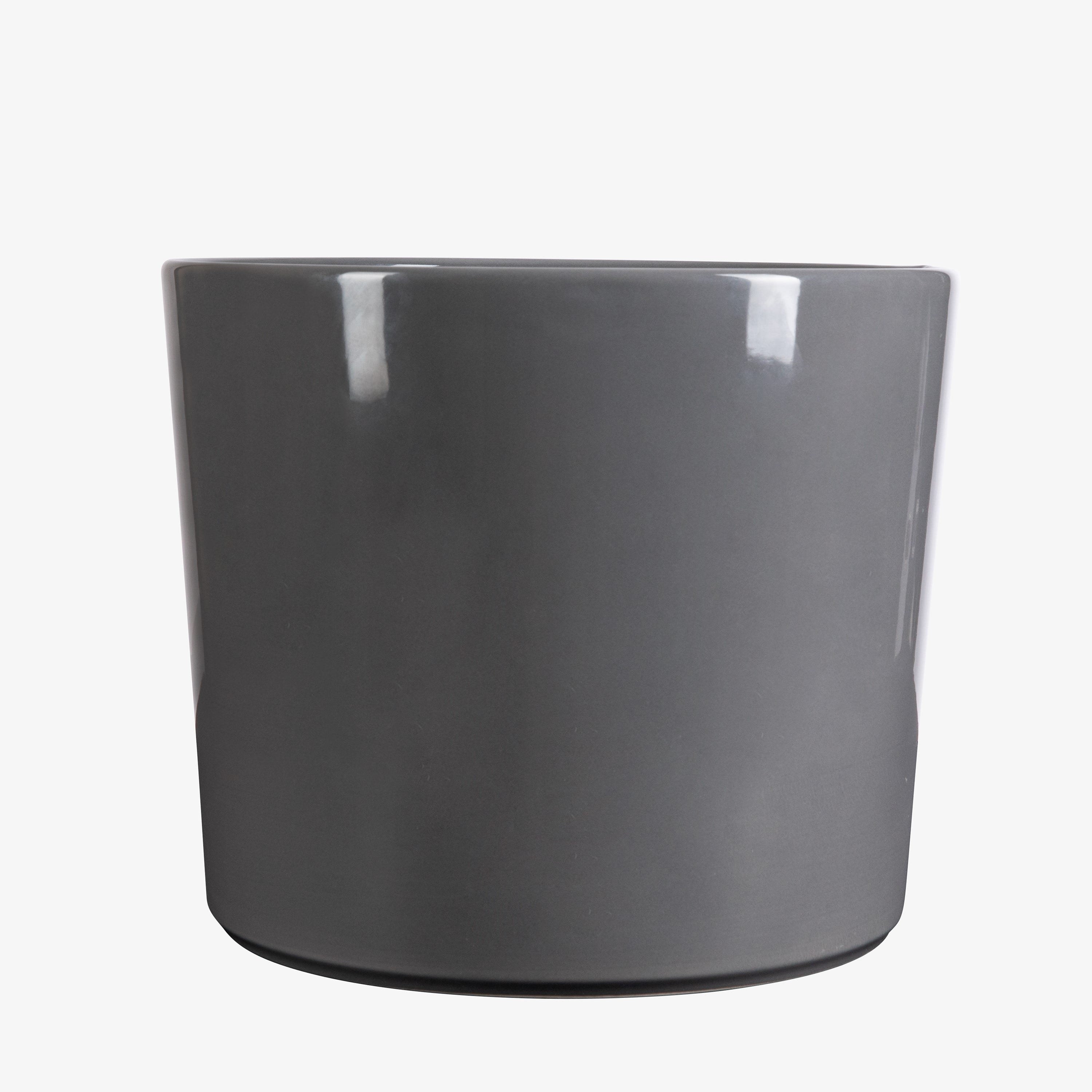 Kruka Glaserad 30cm Grå