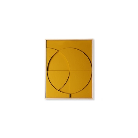 Framed Relief Art Panel Ochre C Small