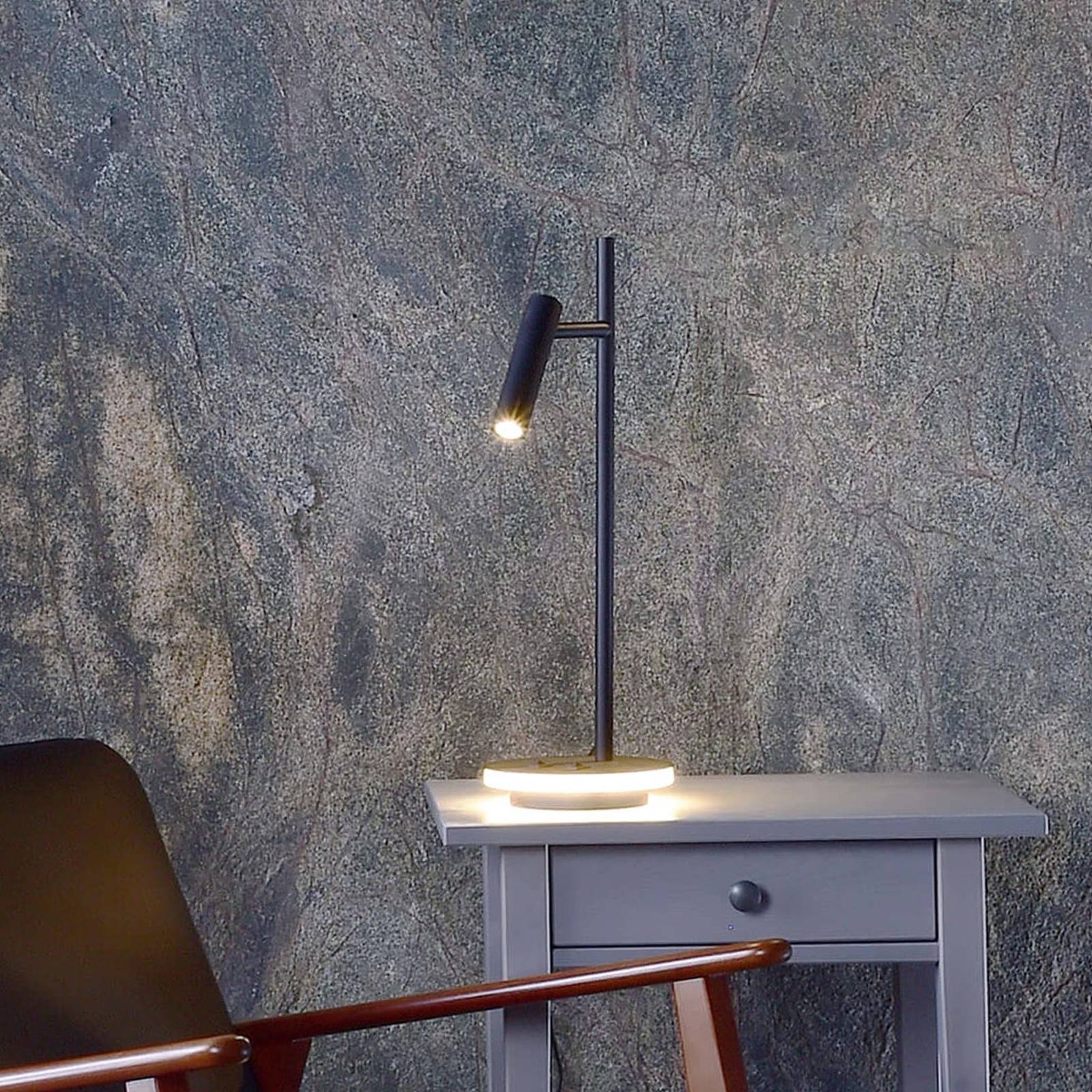 LED-bordslampa Brahe, svart