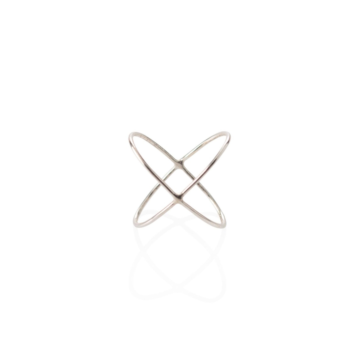 Designtorget Ring korsad silver 19-20 mm
