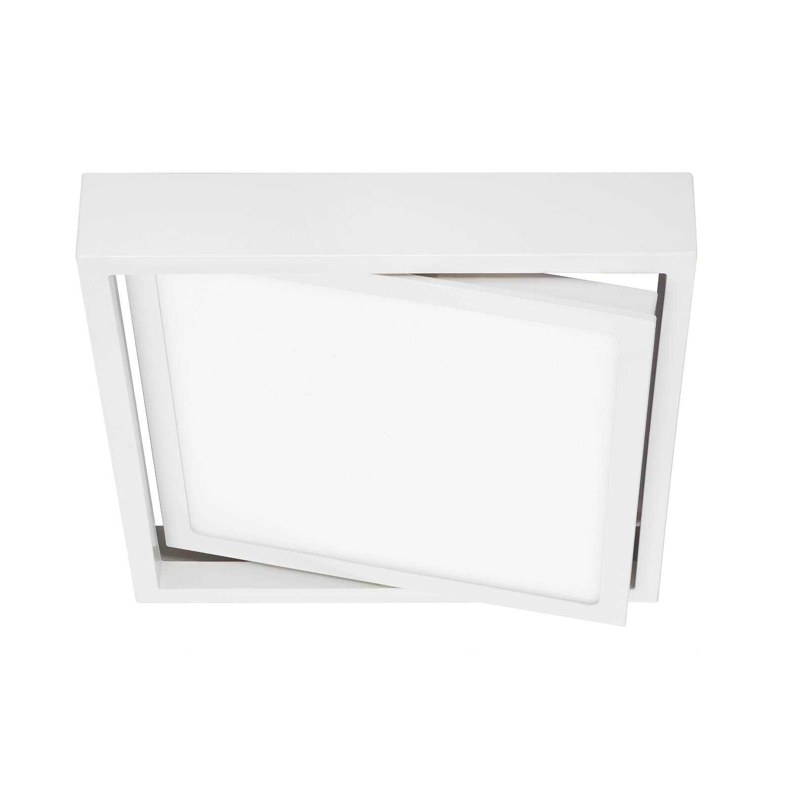 Prios Uvan LED-taklampa vippbar, kantig, vit