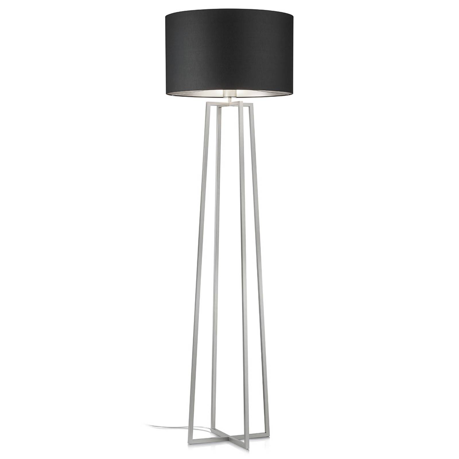 Dimbar golvlampa Hermes med elegant chintz-skärm