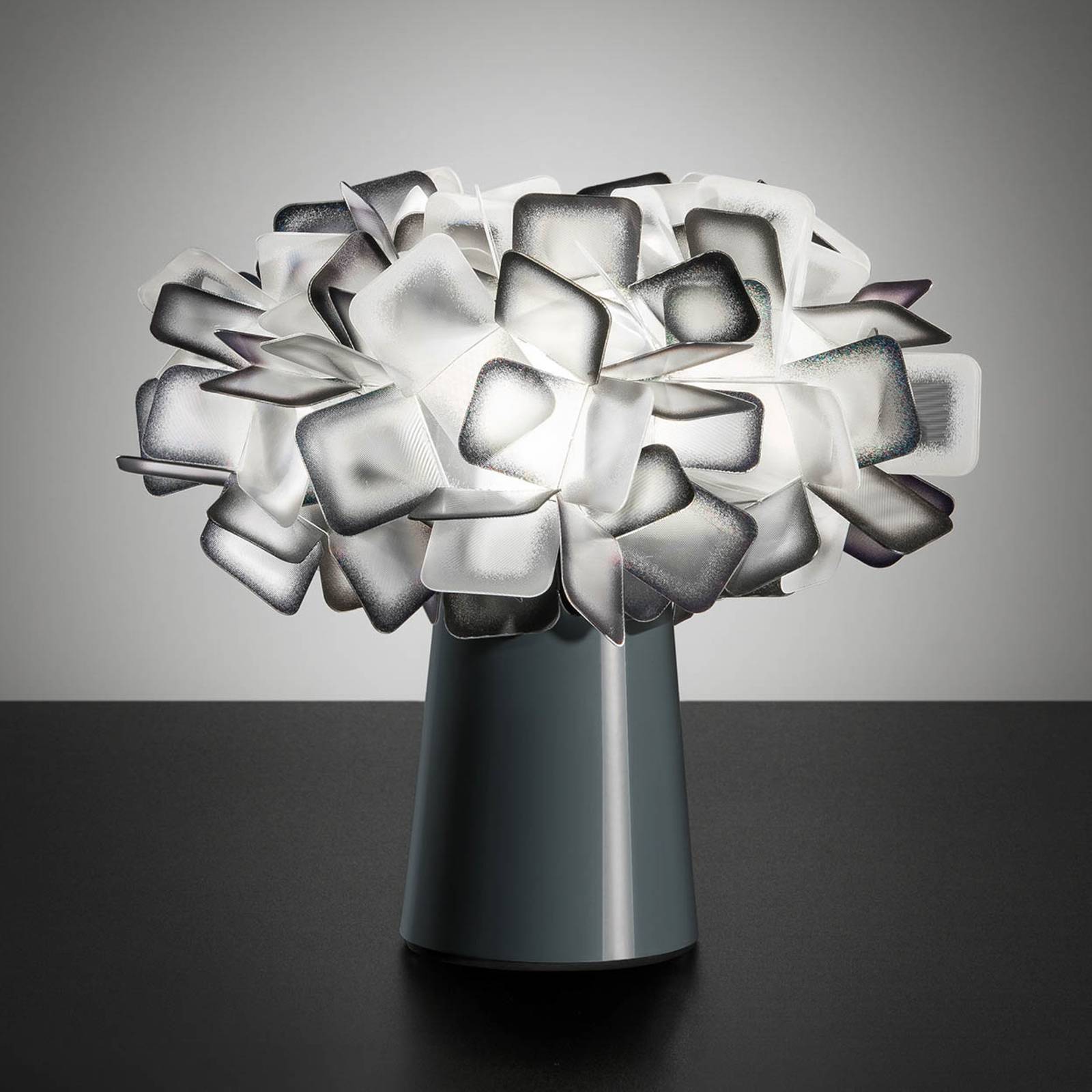 Svart designer-bordslampa Clizia