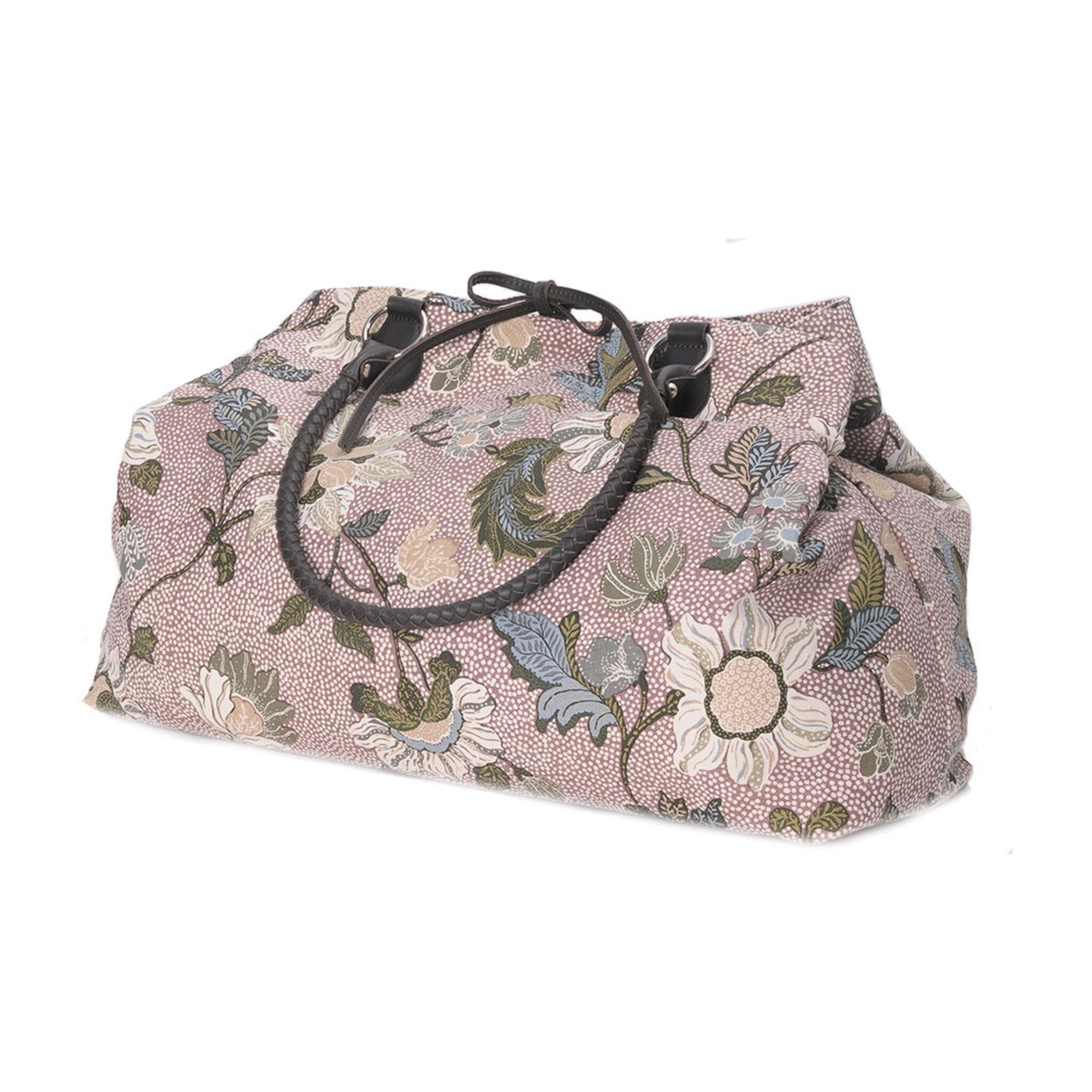 Weekend Bag Dusty Pink Flower Linen