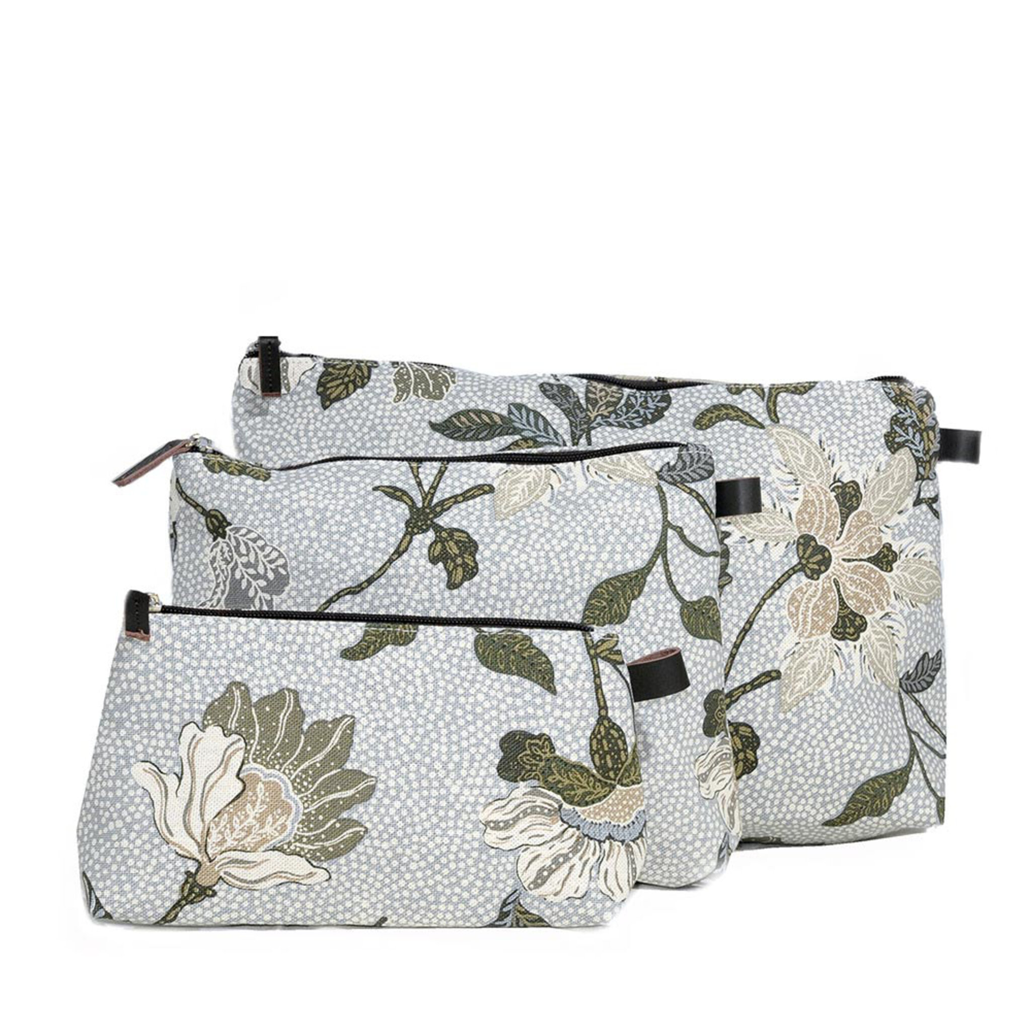 Necessär M Flower Linen White