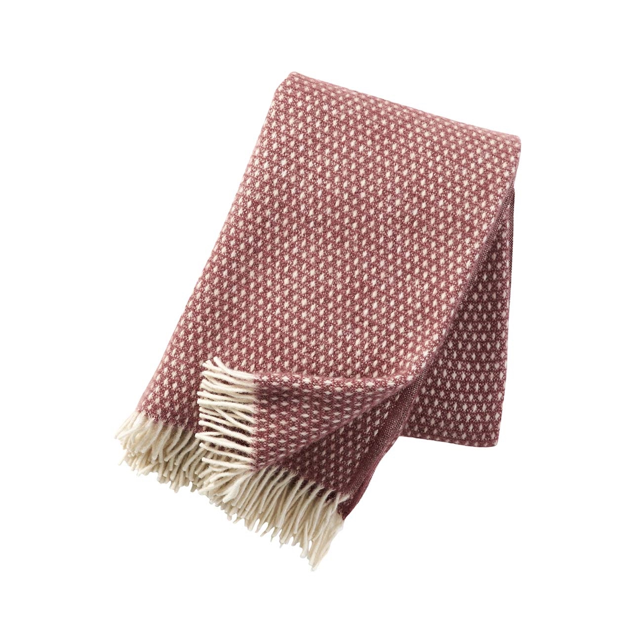 Knut pläd rose brown, Klippan Yllefabrik