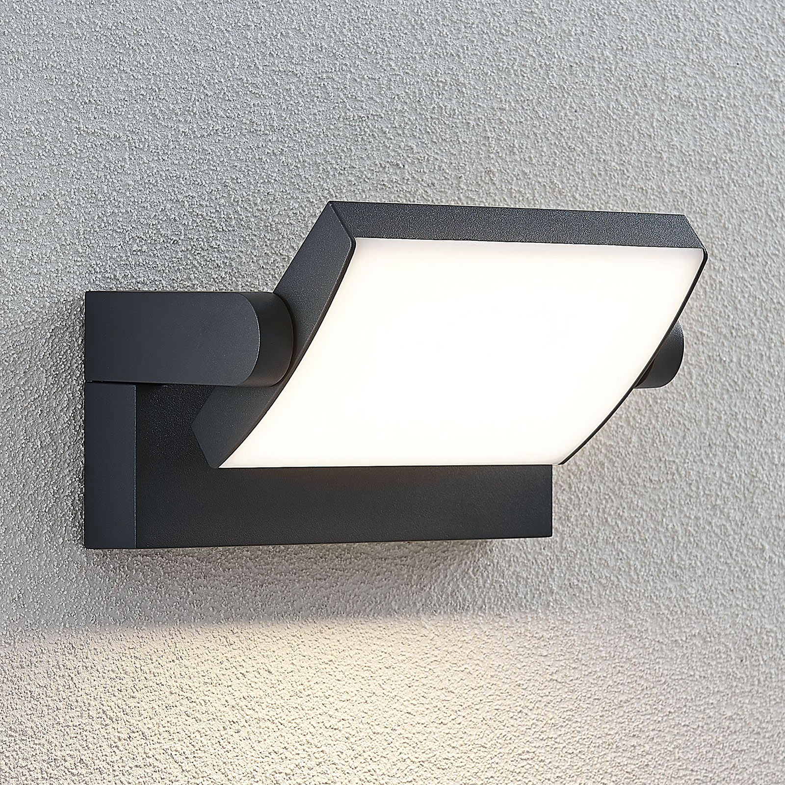 LED-utomhusvägglampa Sherin, vridbar