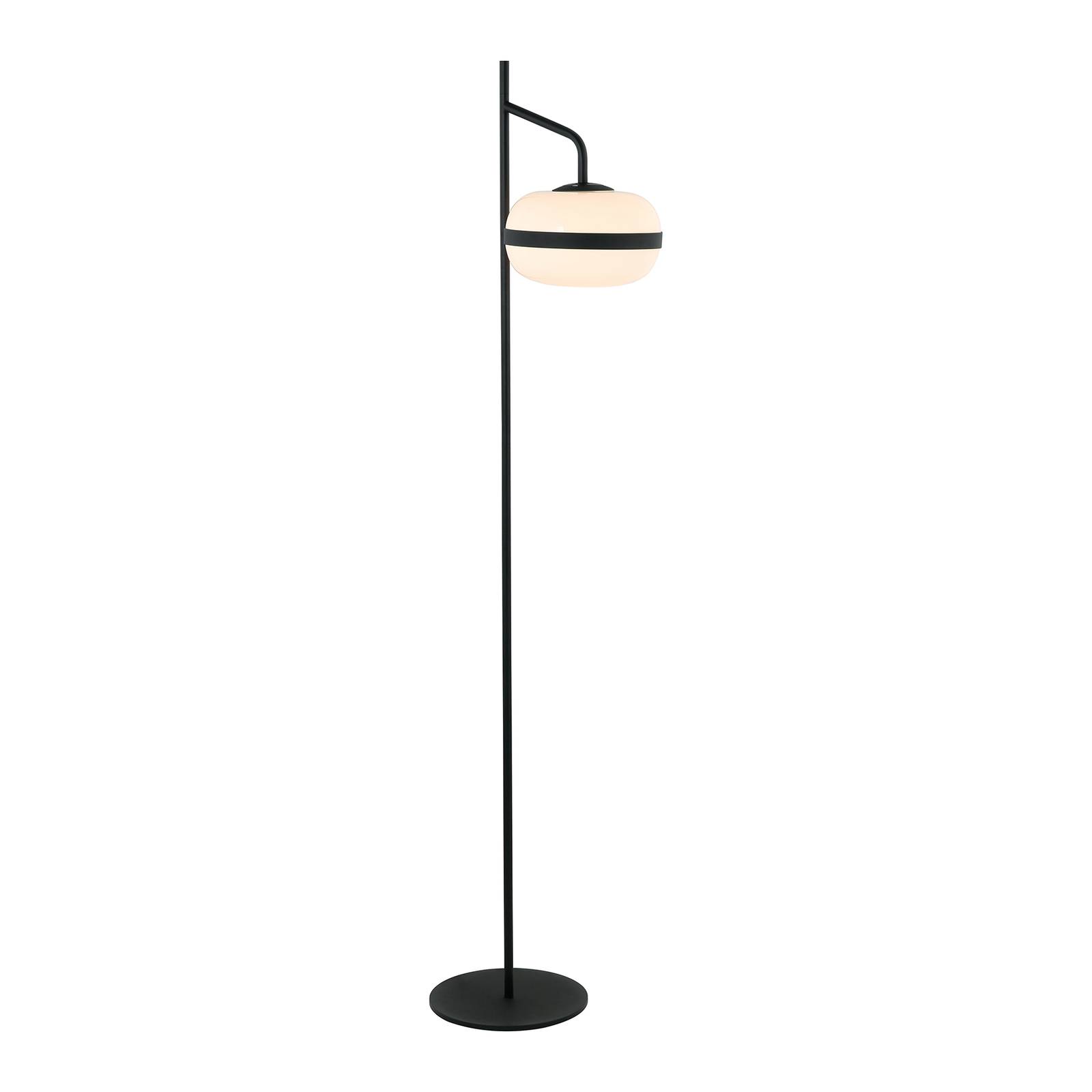Golvlampa Palma med glasskärm