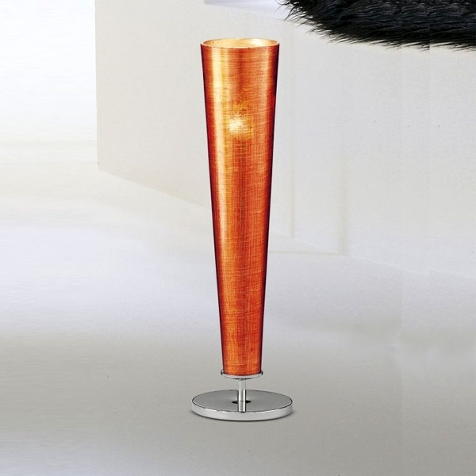 Attraktiv bordslampa GOLD FIRE, orange