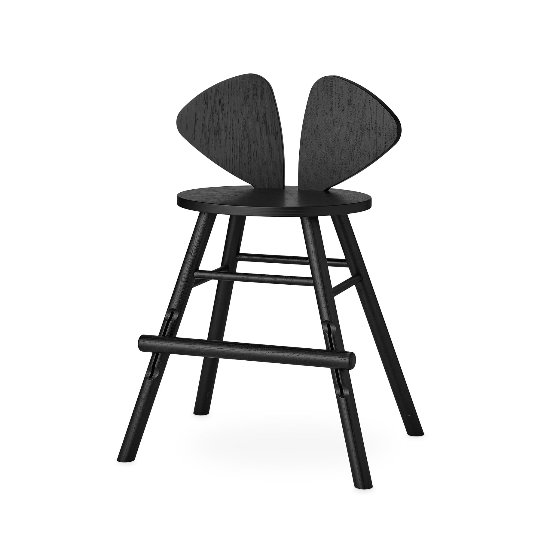 MOUSE CHAIR JUNIOR svart matstol Nofred