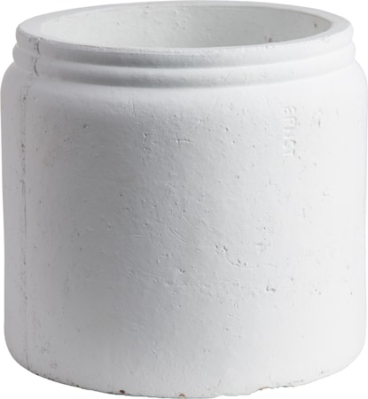 Kruka Rustik Vit 13 cm