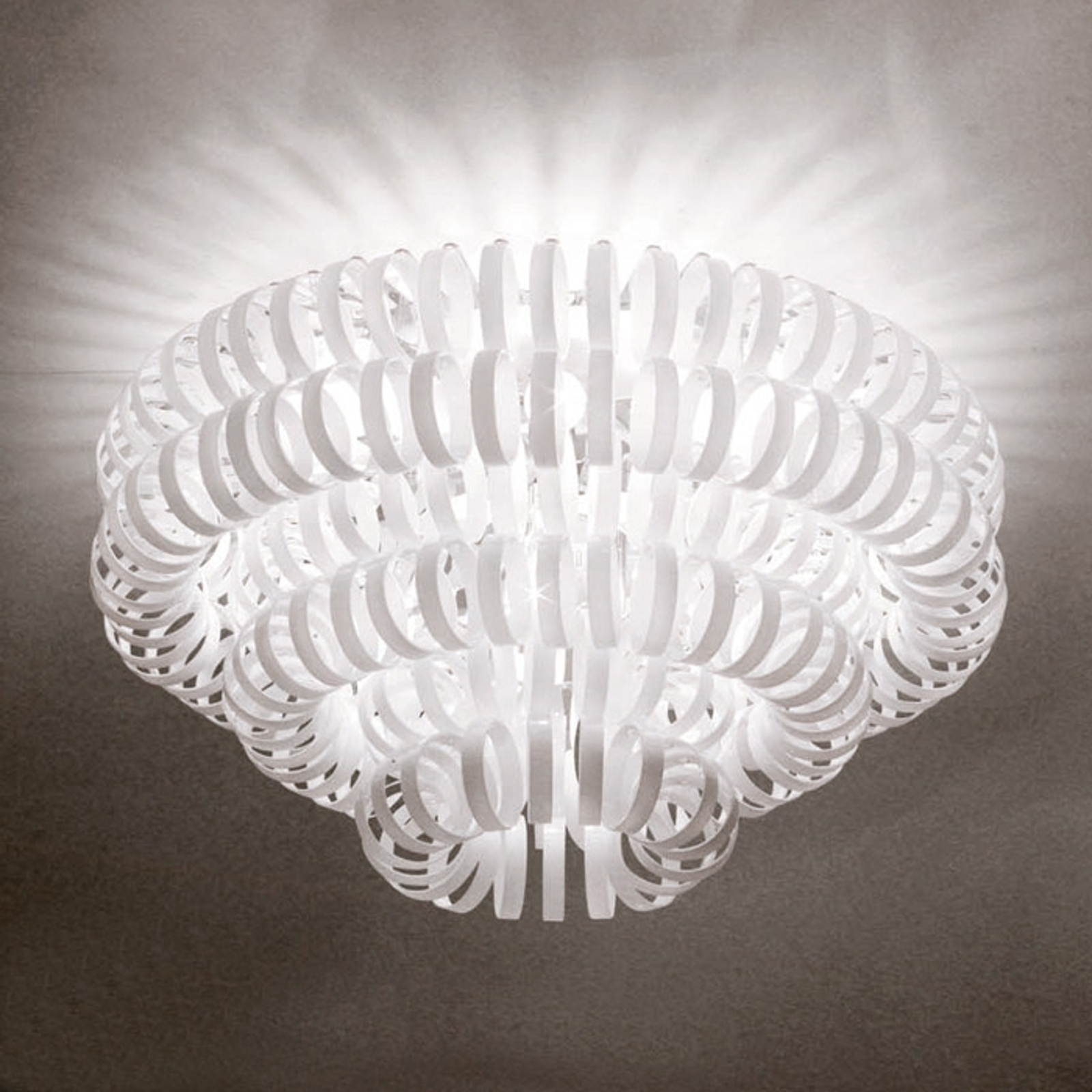 Glastaklampa ECOS, vit