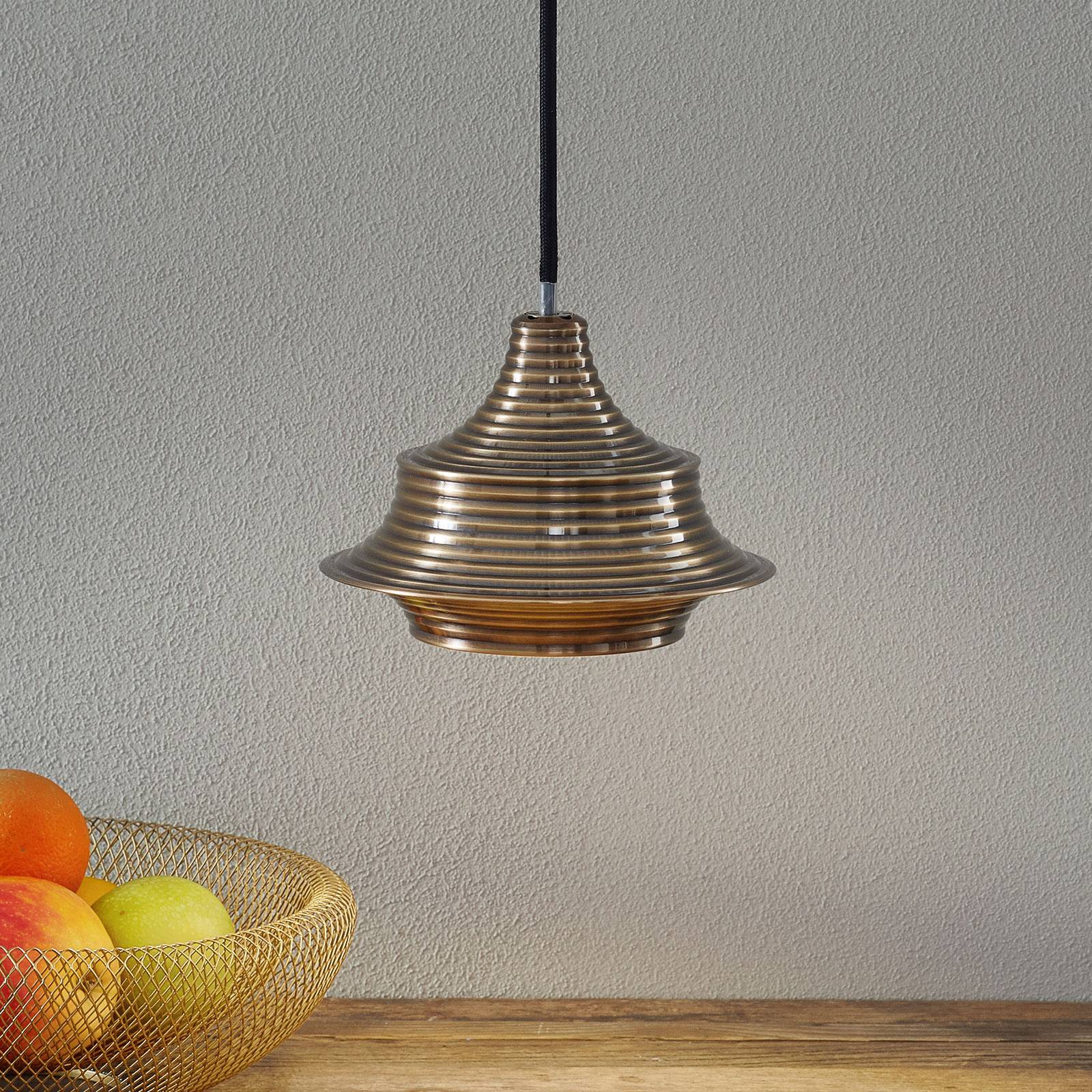 Bover Tibeta 02 - LED-pendellampa, gammal mässing