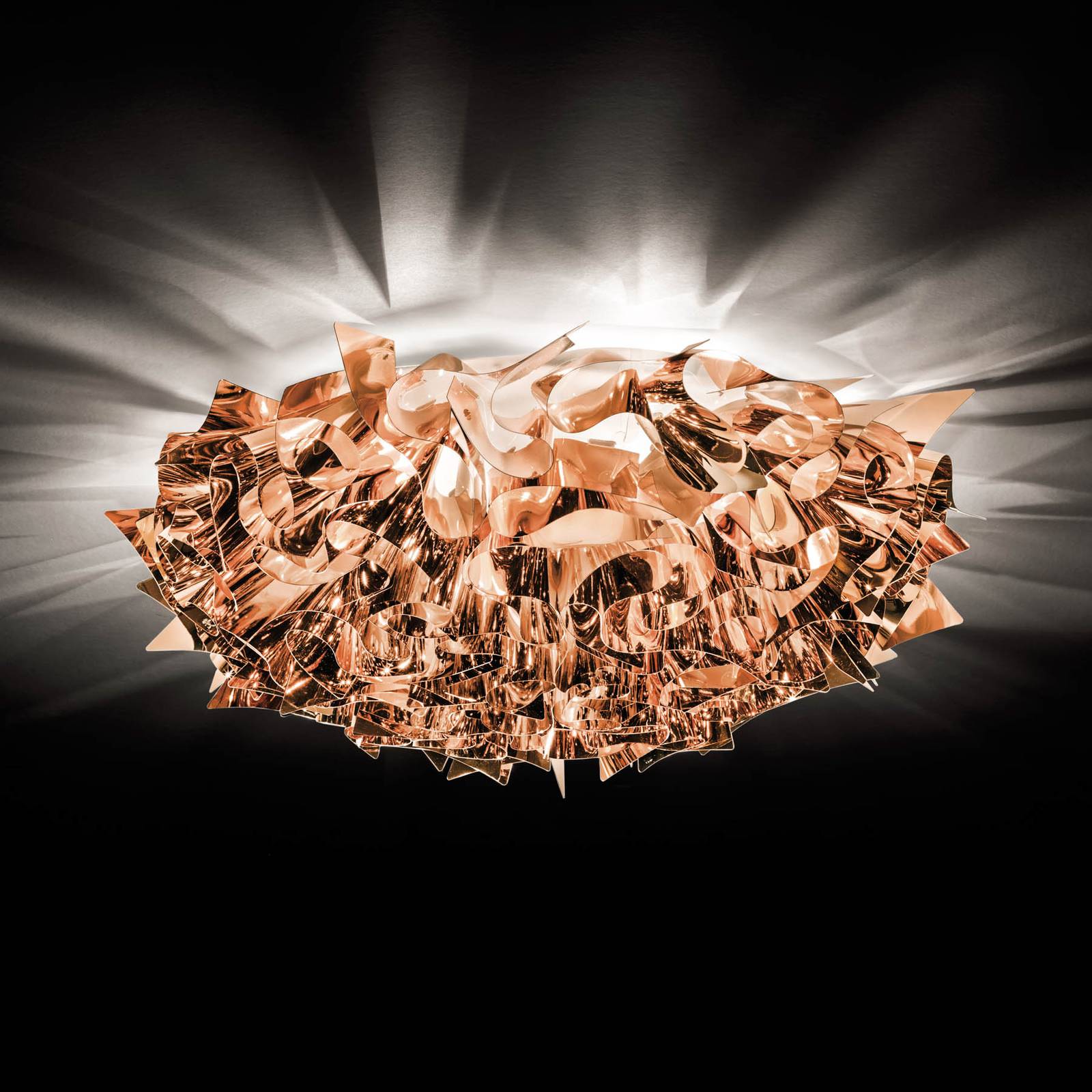 Slamp Veli designtaklampa, Ø 53 cm, koppar