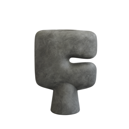 Tribal Vas Big Dark Grey
