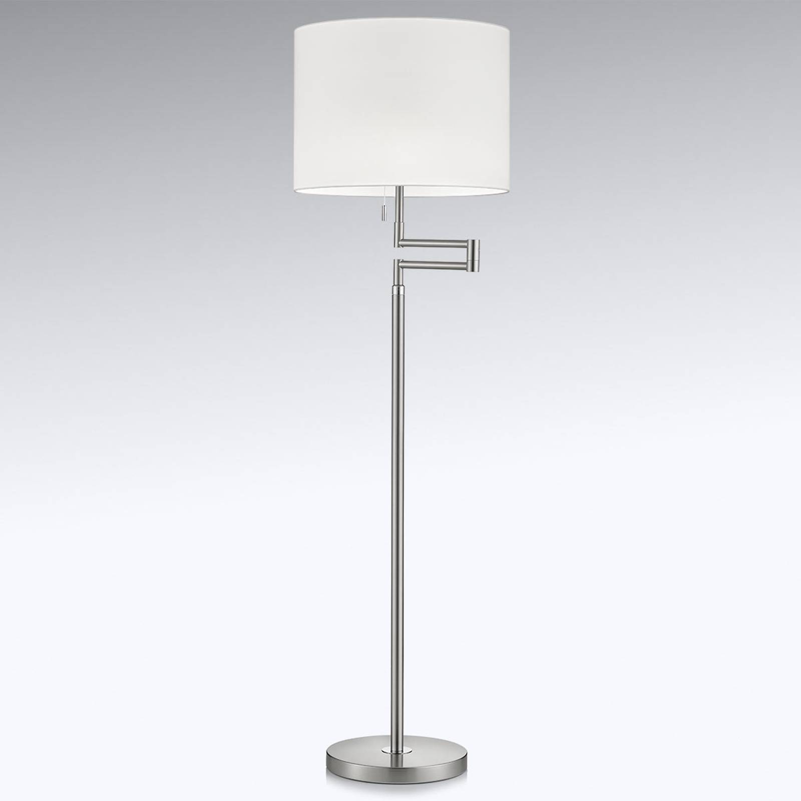 Golvlampa Lilian, LED-dimmer, nickel matt/krom