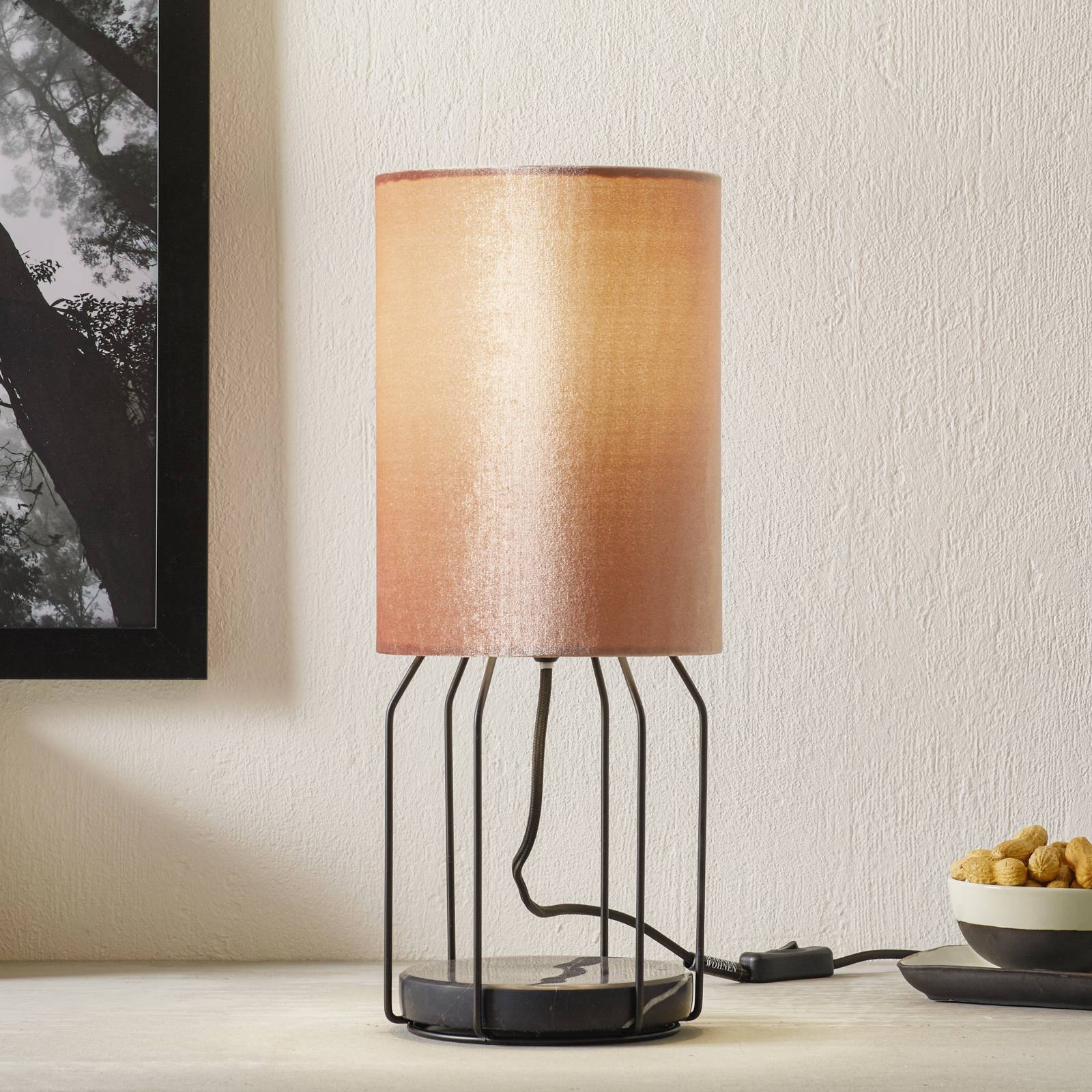Schöner Wohnen Grace bordslampa rosé