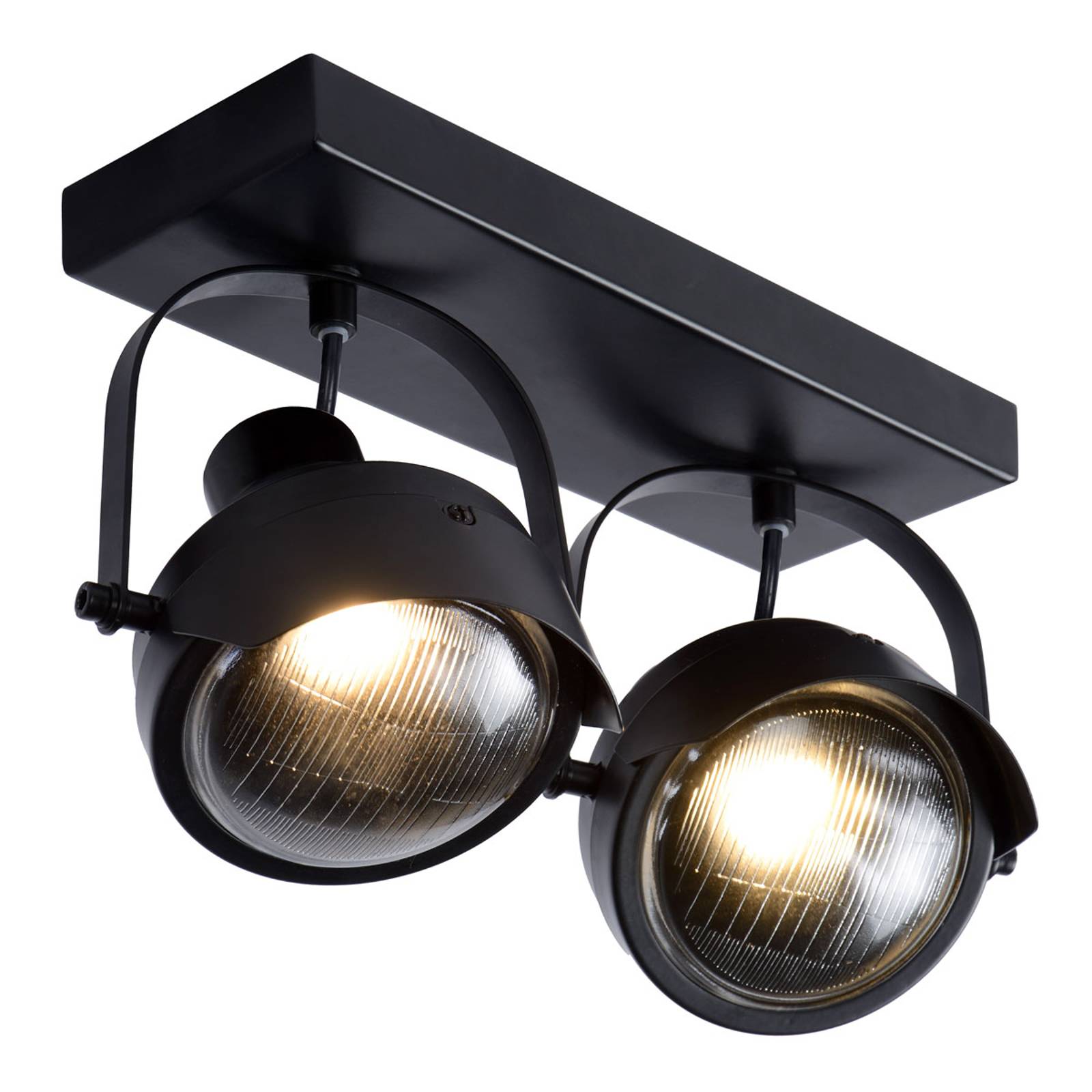 Takspotlight Cicleta, svart, 2 lampor
