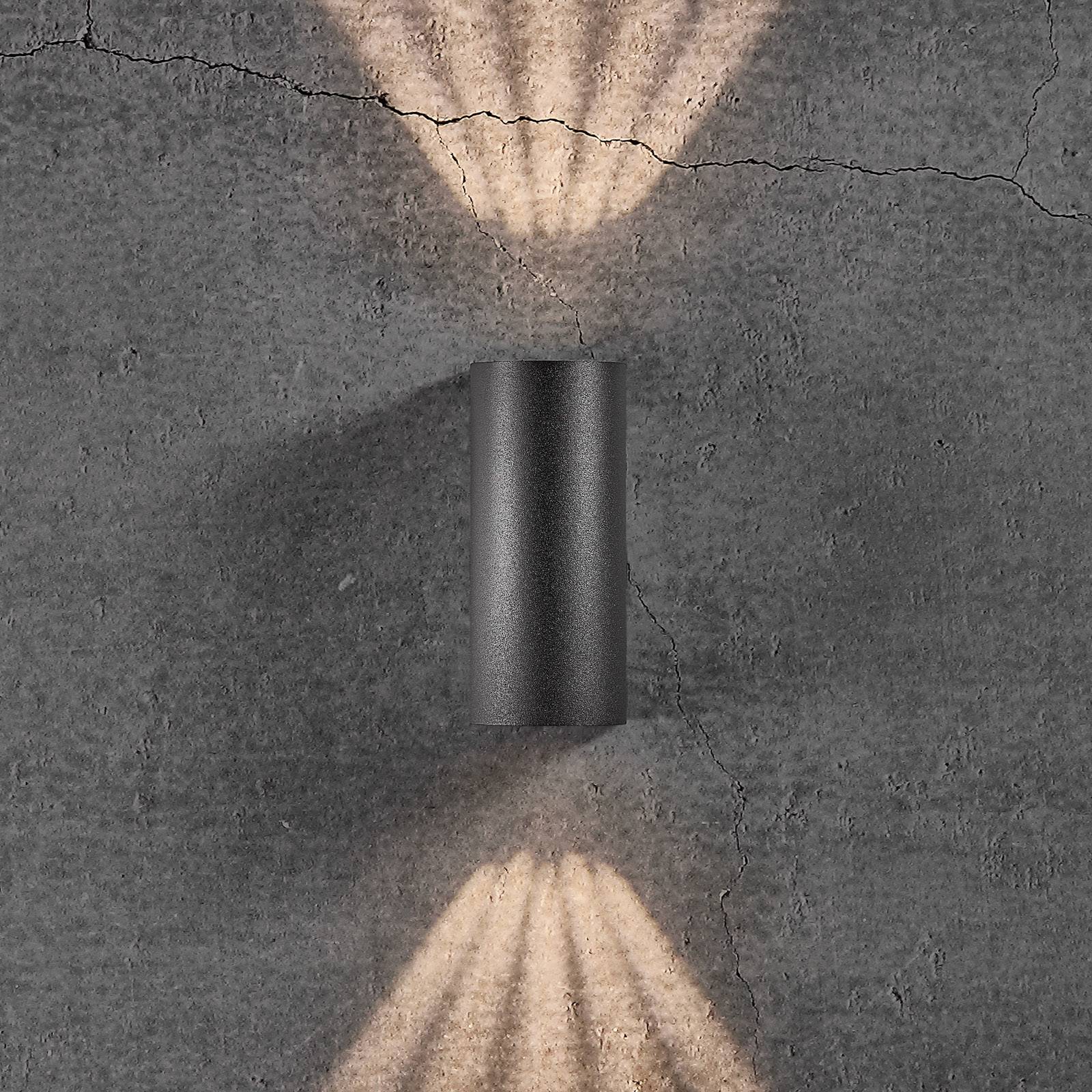 LED-utomhusvägglampa Asbol med schabloner