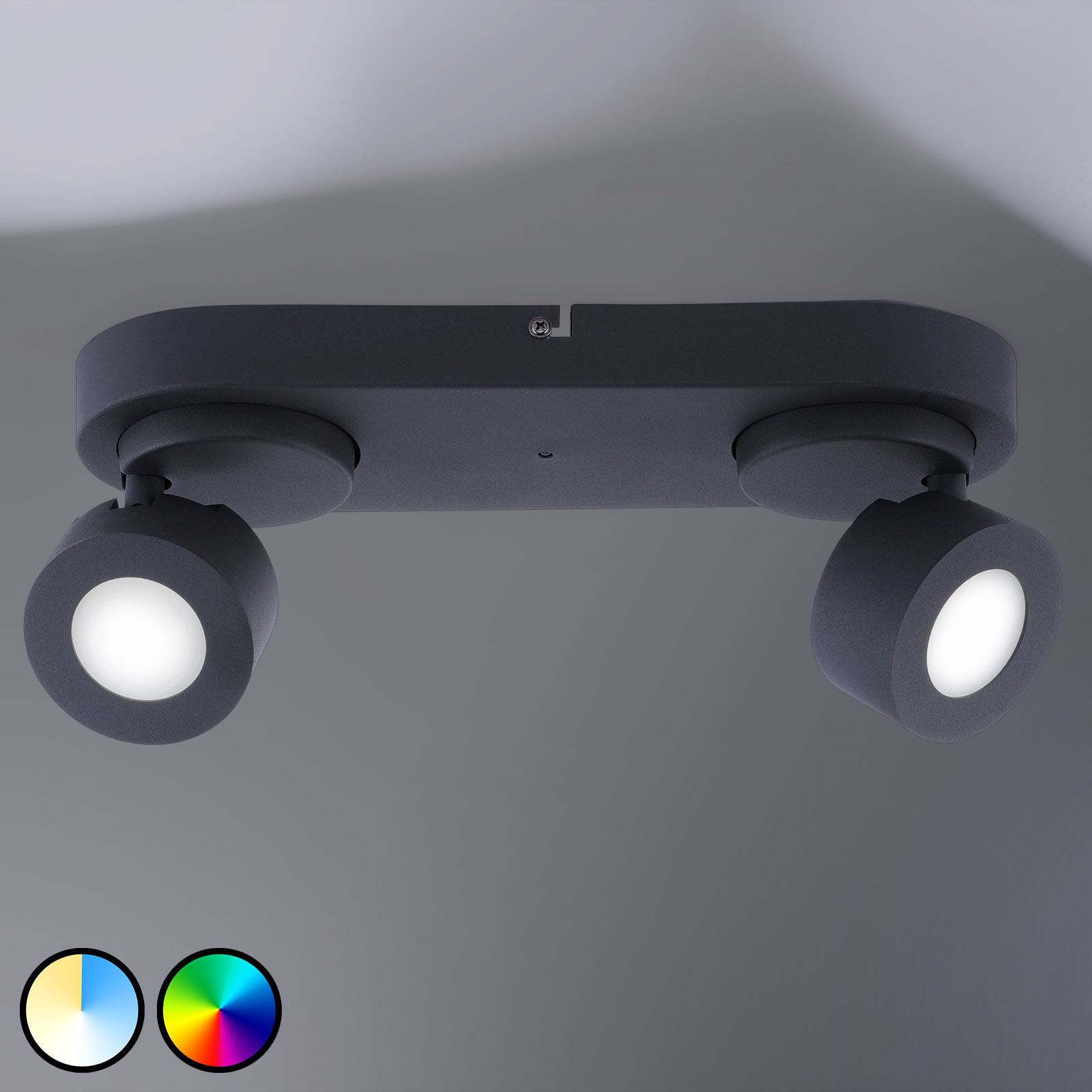Trio WiZ Sancho LED-spotlight 2 lampor svart