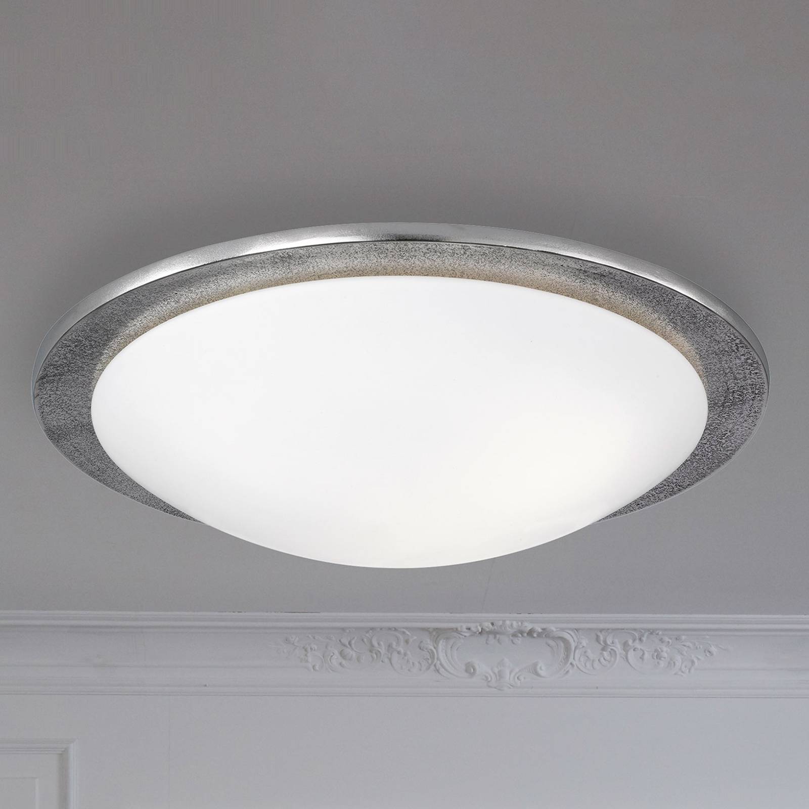 Taklampa Nantes, Ø 50 cm, antiknickel