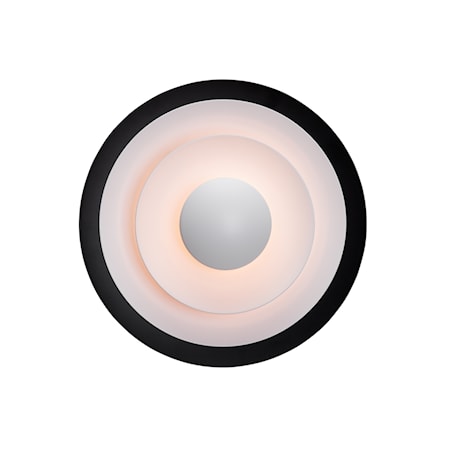 Diablo Vägglampa Mattsvart/Blankröd LED 40 cm