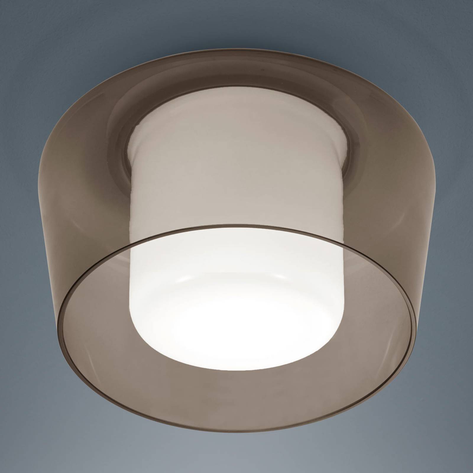 Helestra Canio glas-taklampa, bärnsten