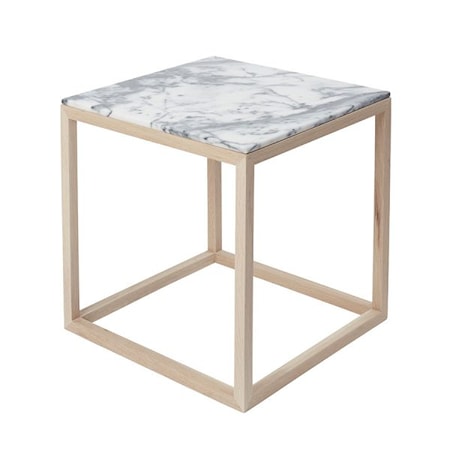 Cube Sidobord Medium Marmor - ek/tigerskin