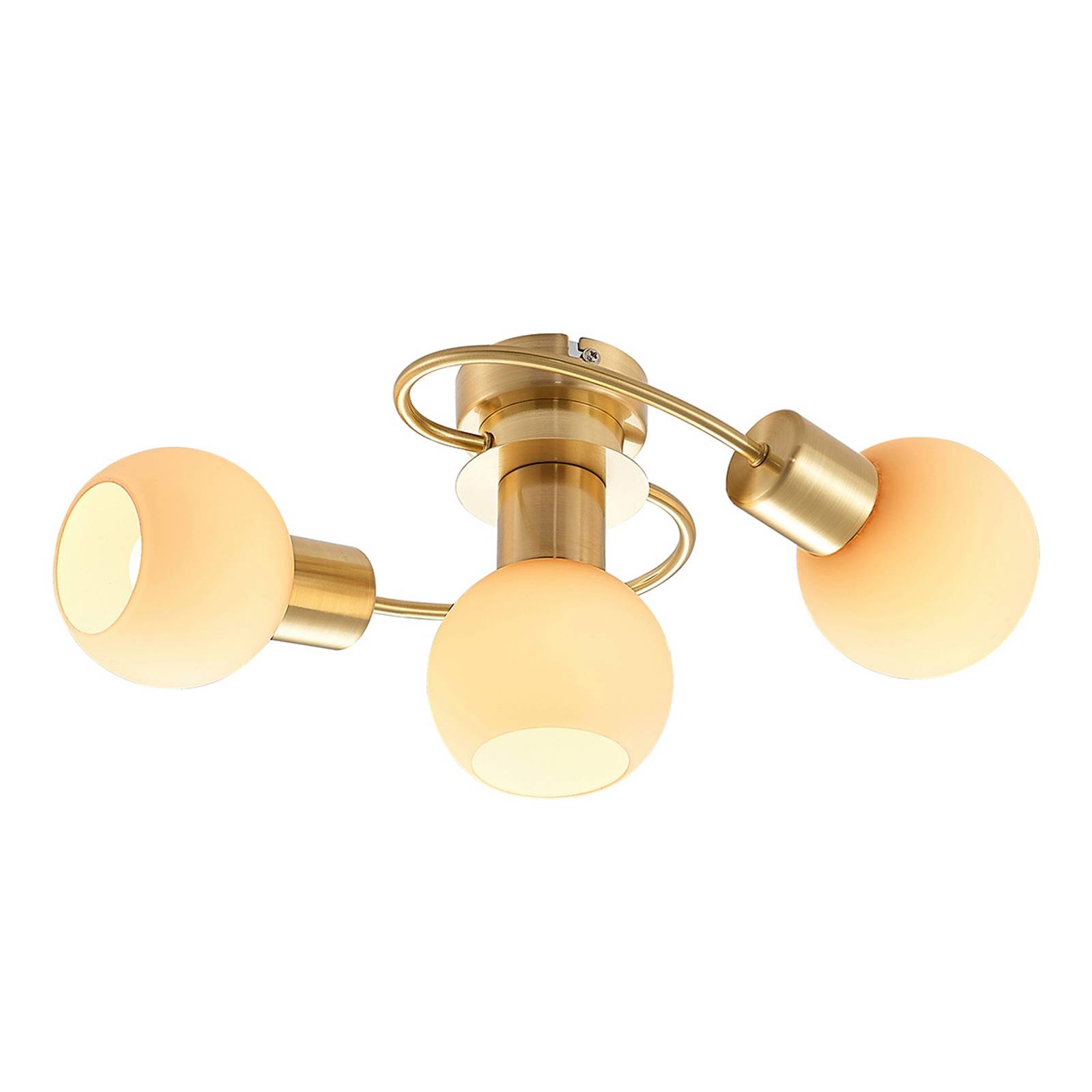 Lindby LED-taklampa Ciala, 3 lampor, mässing
