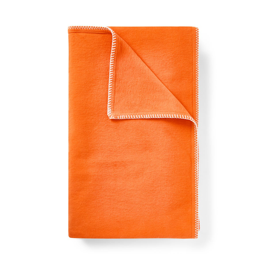 Borstad Bomullspläd 130x170cm Orange
